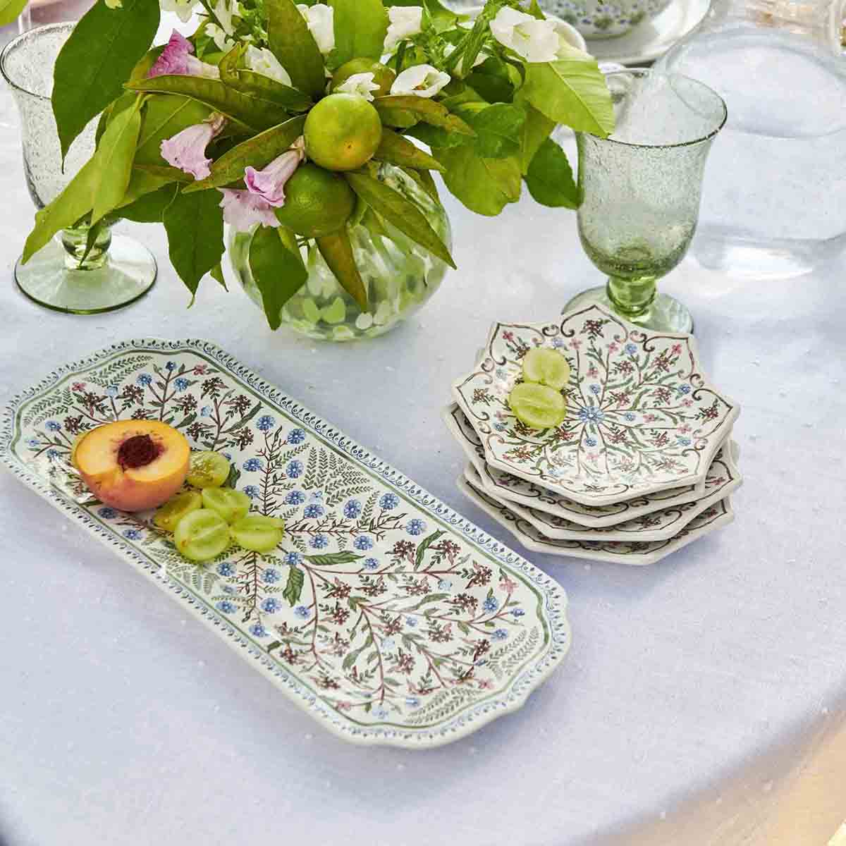 Juliska Villa Seville Chambray Scalloped Side/Cocktail Plates (Set of 4)