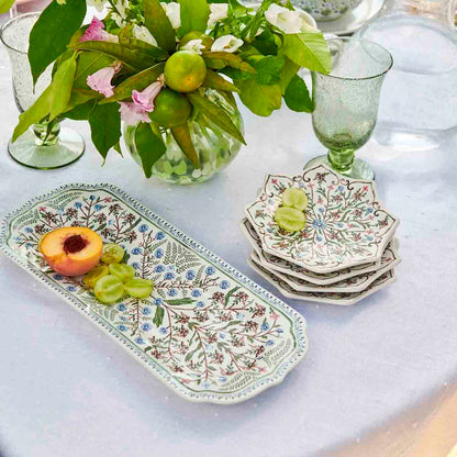 Juliska Villa Seville Chambray Scalloped Side/Cocktail Plates (Set of 4)