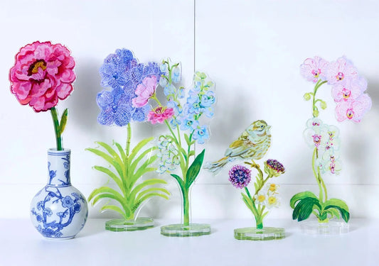Double Stand Acrylic Flower Stand