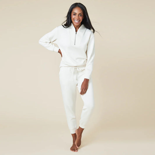 ALMOND DreamTech 1/4 Zip Jogger Set