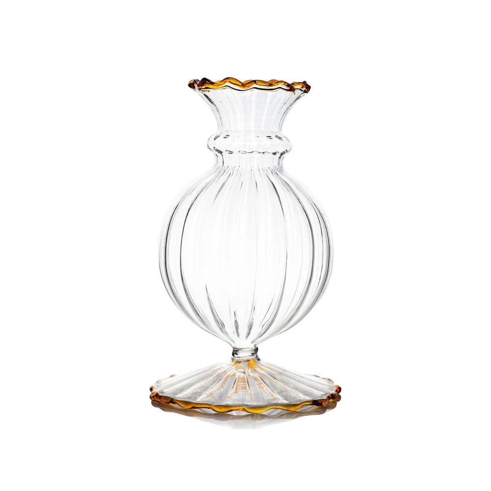 Amber Miss Annie Bud Vase