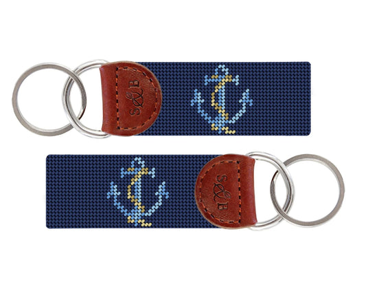 Anchored Needlepoint Key Fob, Smathers & Branson x Anne Neilson