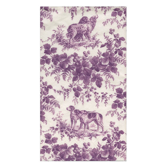 Aubergine Hunting Toile Paper Napkins