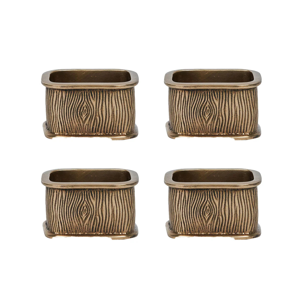 Juliska Blenheim Oak Metal Napkin Rings (Set of 4)