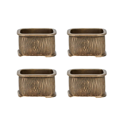 Juliska Blenheim Oak Metal Napkin Rings (Set of 4)