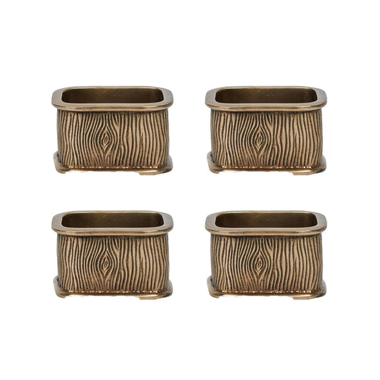 Juliska Blenheim Oak Metal Napkin Rings (Set of 4)