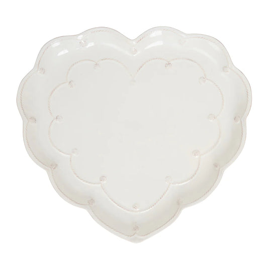 Juliska Berry & Thread 15" Heart Platter Whitewash