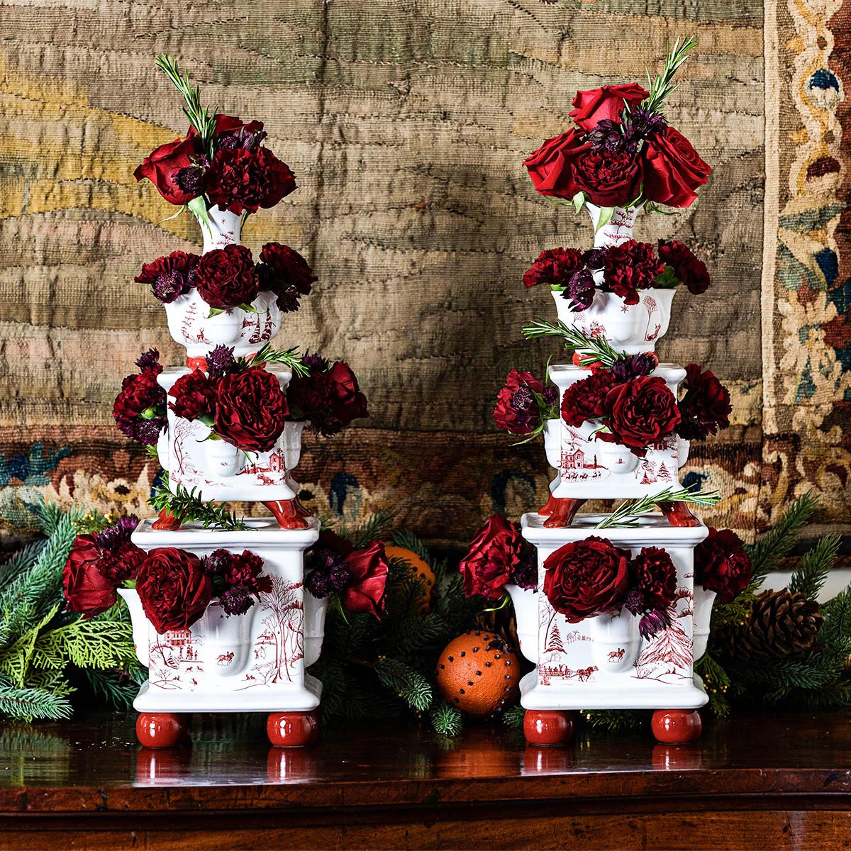 Juliska Country Estate Winter Frolic Ruby Tulipierre 3 Piece Set