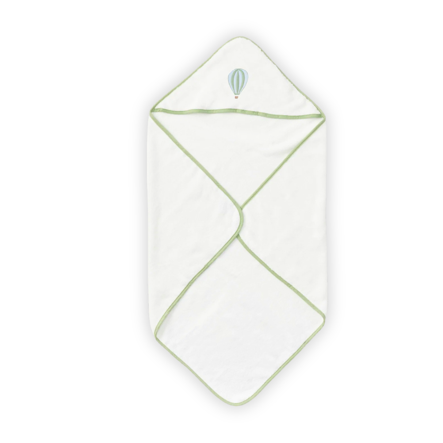 Hot Air Balloon Baby Hooded Towel in Matcha