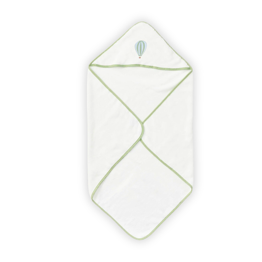 Hot Air Balloon Baby Hooded Towel in Matcha