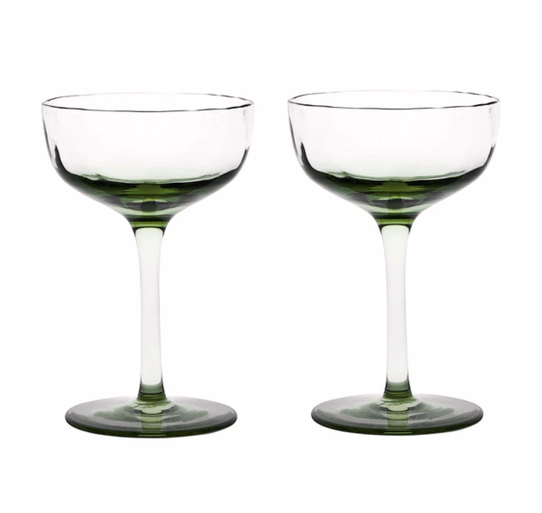 Juliska Puro Glass Cocktail Coupes (Set of 2)