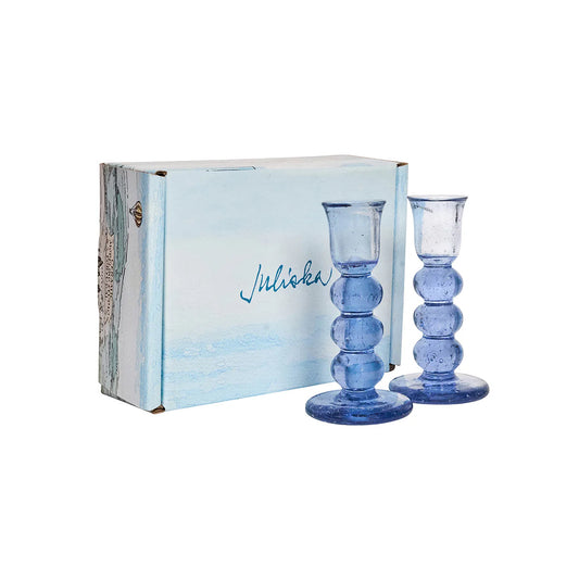 Juliska Provence Glass Chambray Candlesticks (Set of 2)