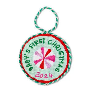 Needlepoint Ornament, "Baby's First"