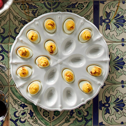 Juliska Berry & Thread Whitewash Deviled Egg Platter