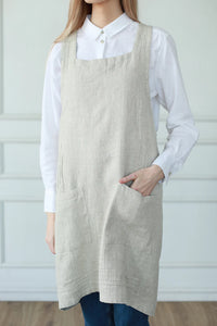 Cuisine Linen Apron in Beige