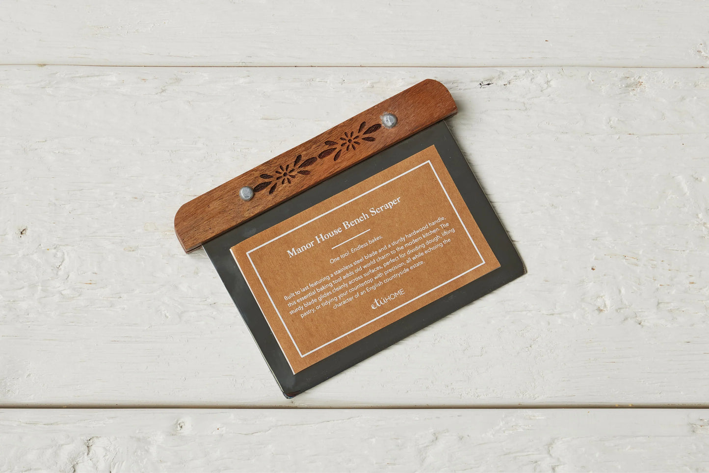 Bench Scraper Wood Handle