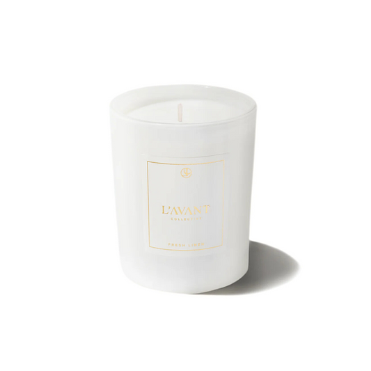 L'Avant Collective Fresh Linen Candle in White