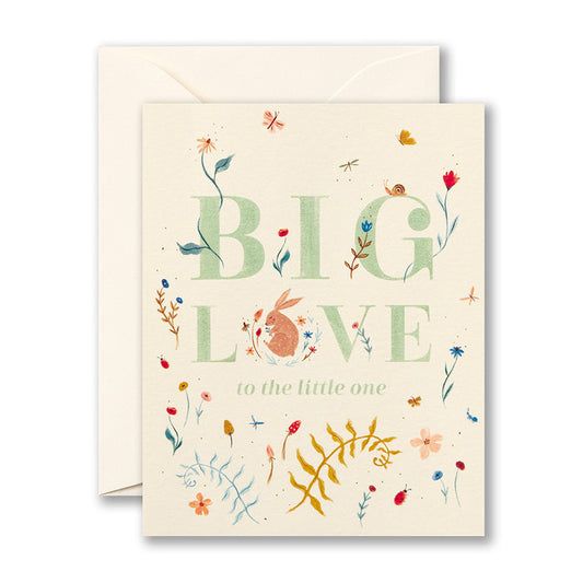 "Big love to the little one" Baby Card