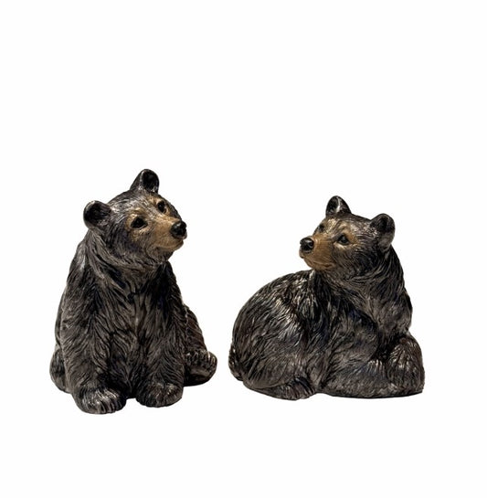 Juliska Clever Creatures Black Bear Salt & Pepper Shakers