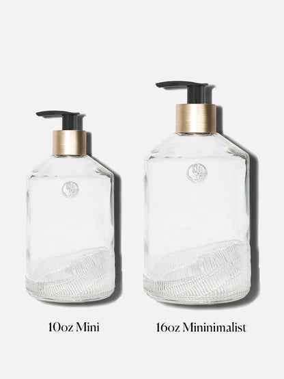 Black Petite Glass Bottle, 10 oz