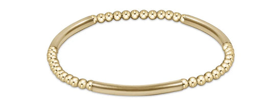 enewton Bliss Bar Gold Pattern 3mm Bead Bracelet in Gold