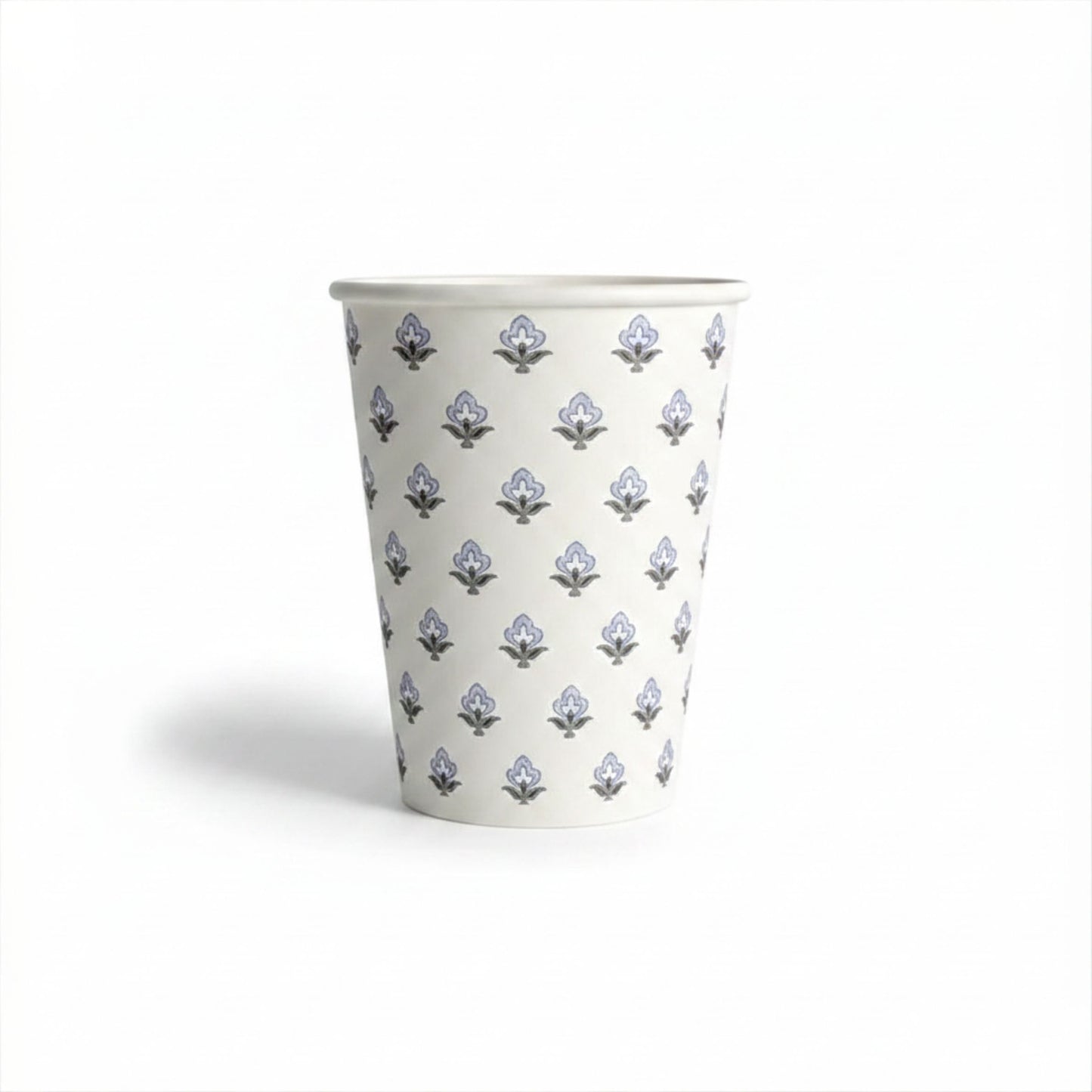 Blue & Sage Block Print Paper Cups