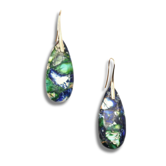 Blue Imperial Jasper Earrings
