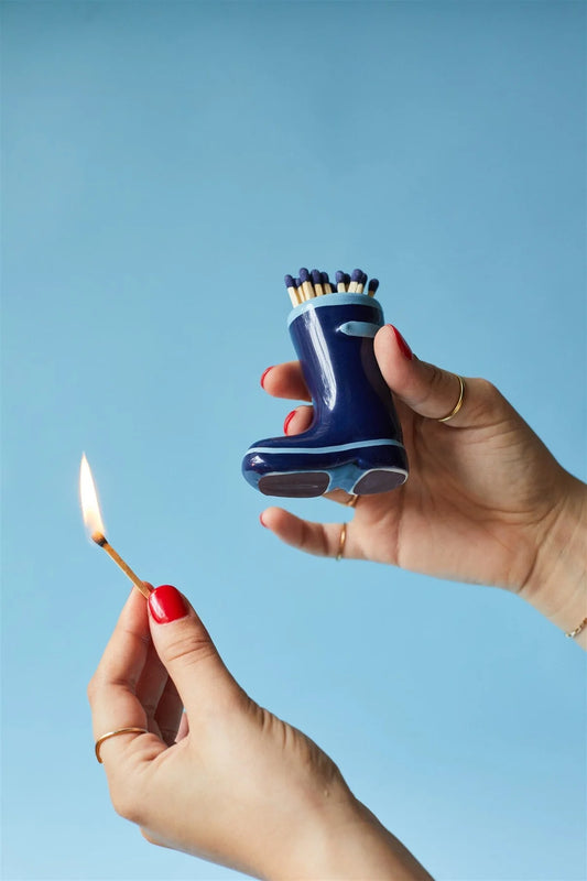 Wellington Boot Match Holder in Dark Blue