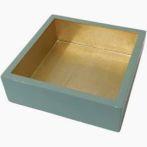 Celadon with Gold Lacquer Cocktail Napkin Holder