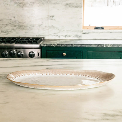 Simon Pearce Burlington Oval Platter, Bluff