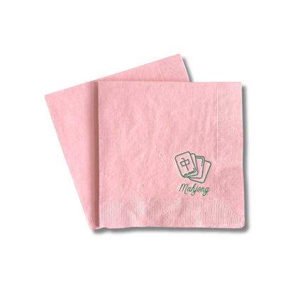 Blush Pink Mahjong Cocktail Napkins