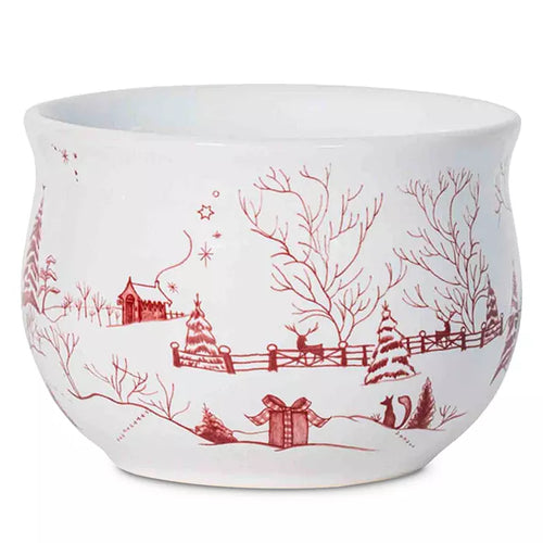 Country Estate Winter Frolic Comfort Bowl in Ruby