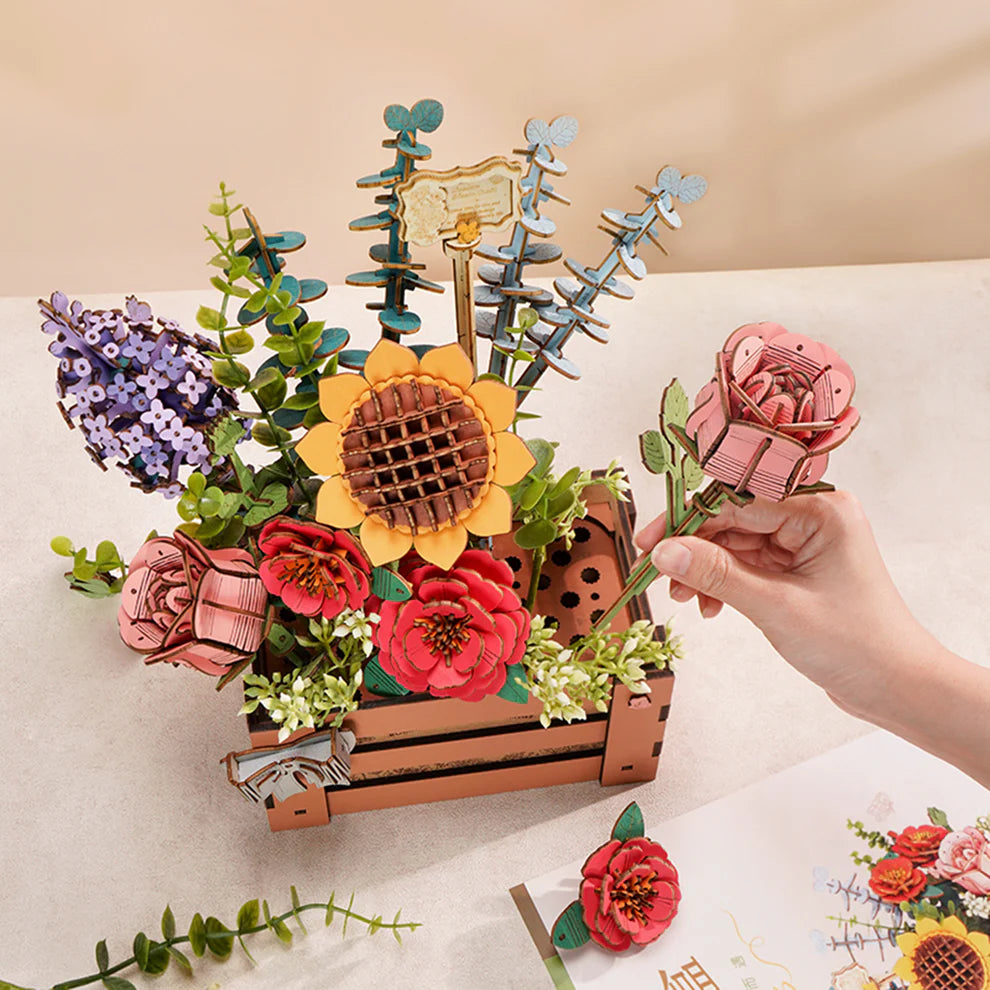 Wooden Bloom Box, Wooden Puzzle Kit