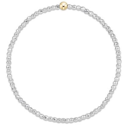 enewton EXTENDS Bright Silver Faceted Hematite 2mm Bead Bracelet