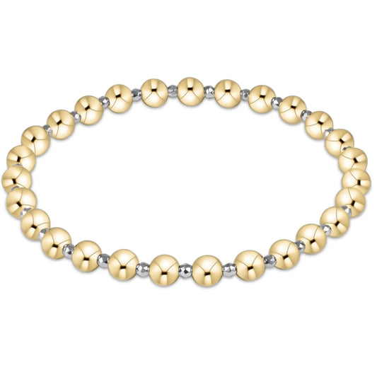 enewton EXTENDS Bright Silver Faceted Hematite Grateful Pattern 5mm Bead Bracelet