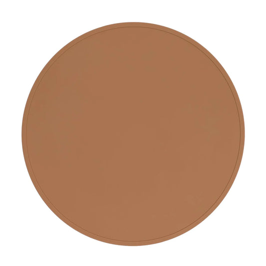We Might Be Tiny Silicone Round Placemat Chocolate Brown