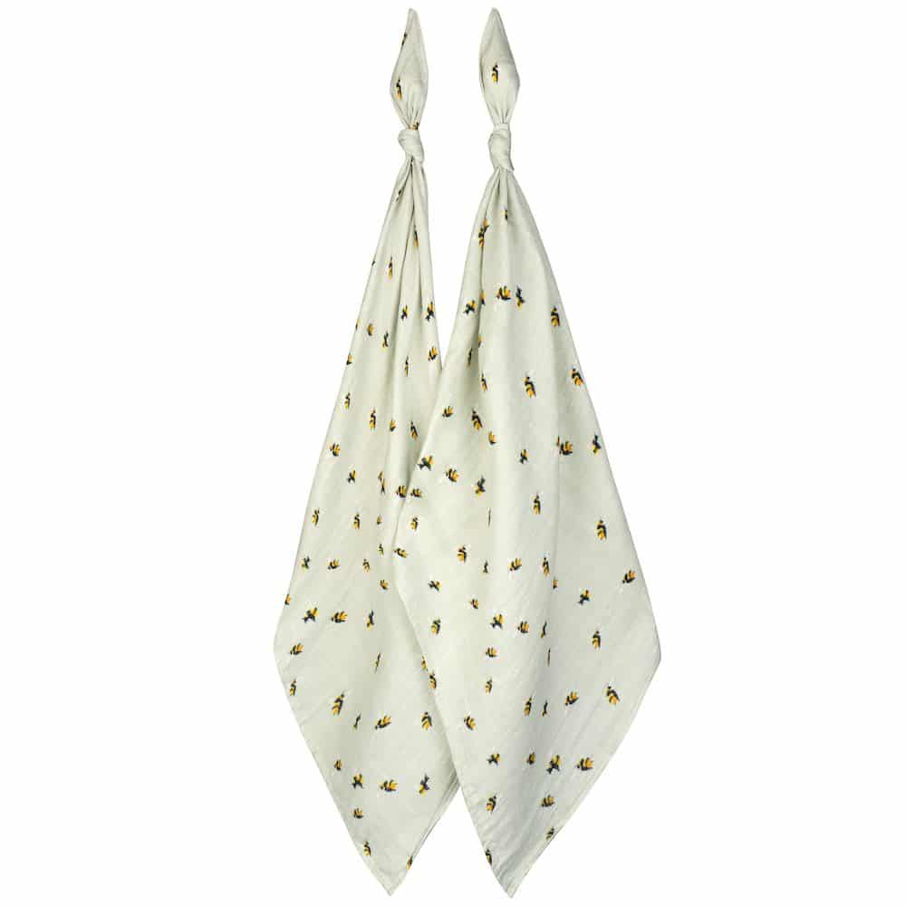 Bamboo Burp Cloths in Bumblebee, Milkbarn