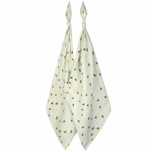 Bamboo Burp Cloths in Bumblebee, Milkbarn