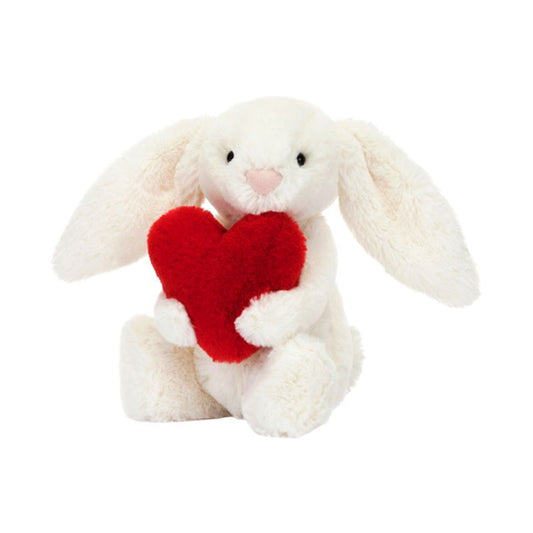 Little Red Love Heart  Bashful Bunny, Jellycat