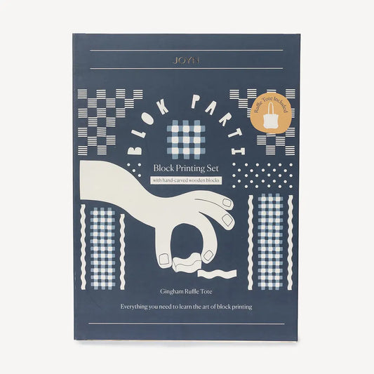 Gingham Ruffle Tote Block Printing Kit