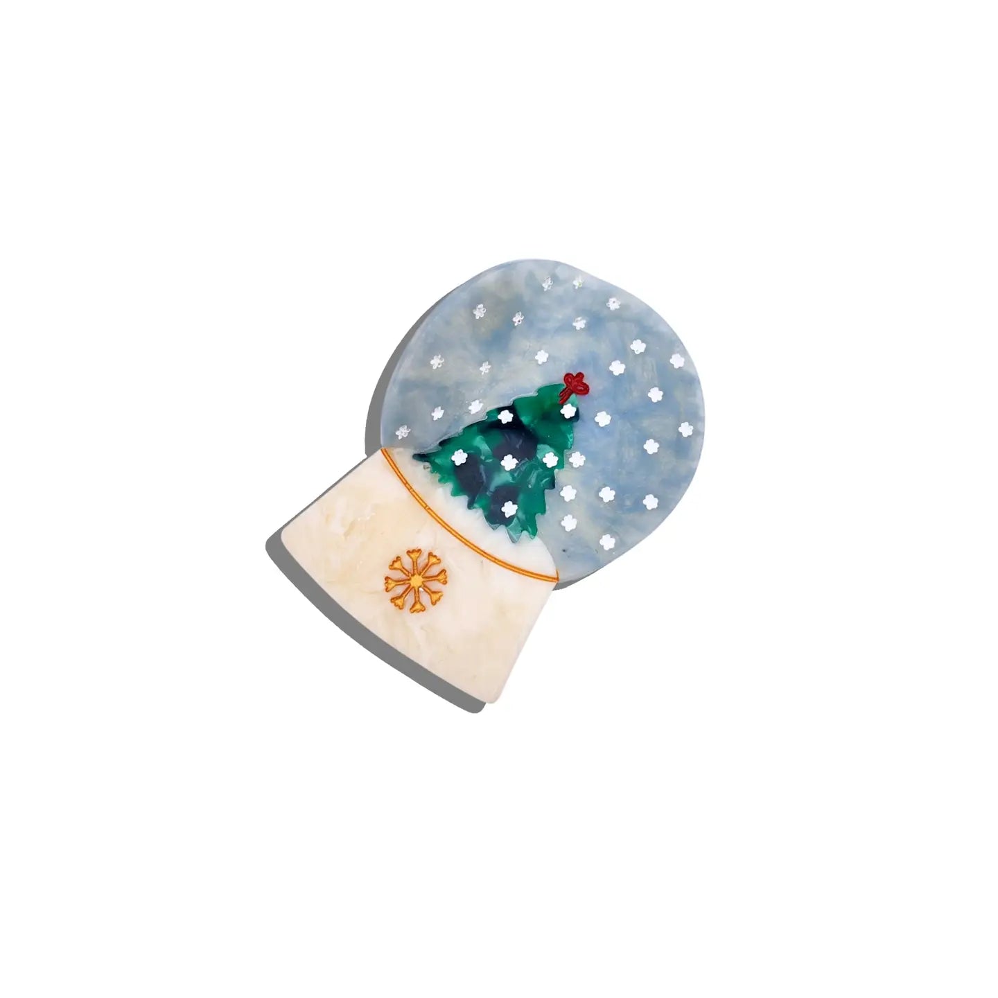 Snow Globe Claw Hair Clip