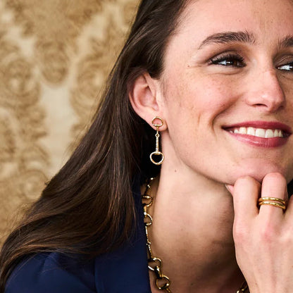 Equestrian Snaffle Bit Earrings in Gold, Capucine de Wulf