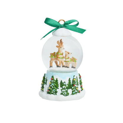 Juliska Berry & Thread North Pole Reindeer Snow Globe Place Card Holder
