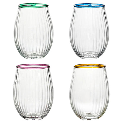 Juliska Nell Stemless Wine Glasses in Assort. Set of 4