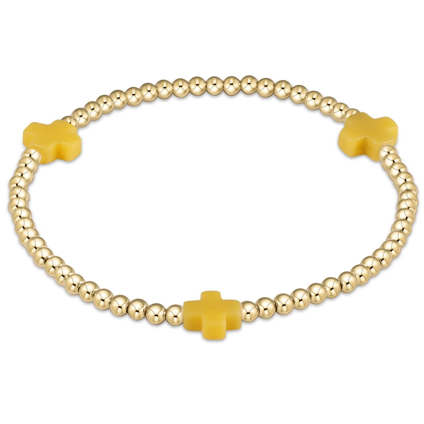 enewton Signature Color Cross 3mm Bracelet Gold