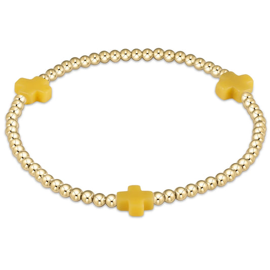 enewton Signature Color Cross 3mm Bracelet Gold