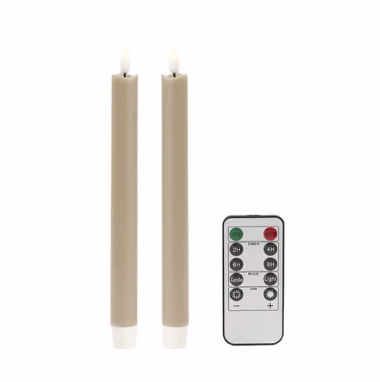 Cappuccino Beige Wax LED Candles
