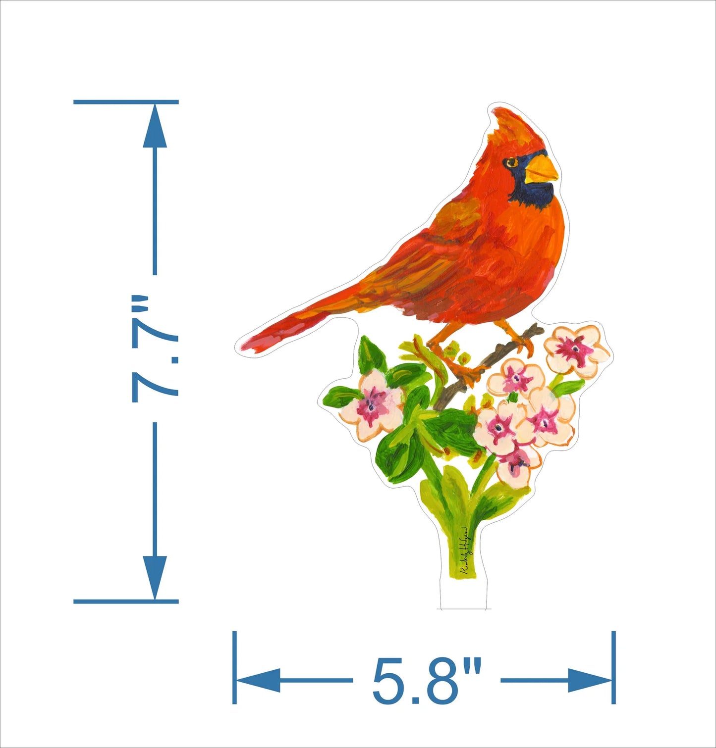 Spring Cardinal Large Acrylic Flower