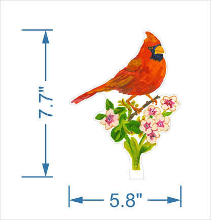 Spring Cardinal Large Acrylic Flower