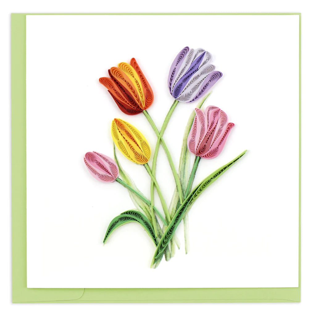Quilling Card - Colorful Tulips